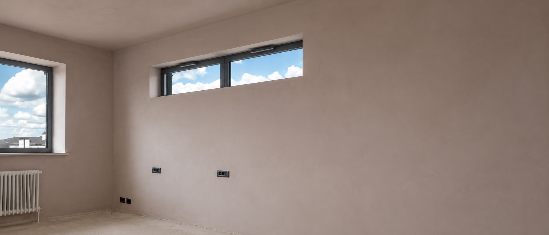 After — plastered and finished